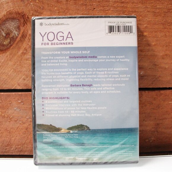 Yoga for Beginners DVD by Body Wisdom Media 8 Routines Barbara Benagh New Sealed - Picture 3 of 4